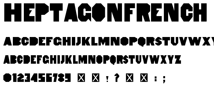 HeptagonFrench Limited Free Edition font